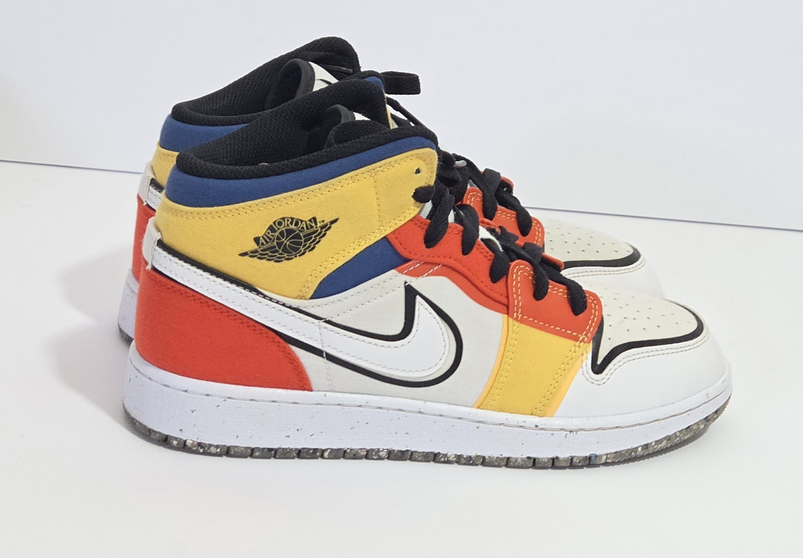 Air Jordan 1 Mid SE GS ‘Multi-Color Canvas’ Size 7Y PREOWNED