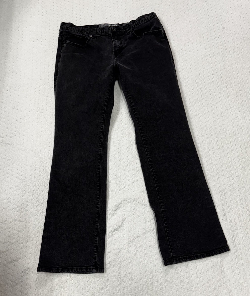 BKE AIDEN Bootleg Black Denim Men’s Size 32S Zip Fly No Holes