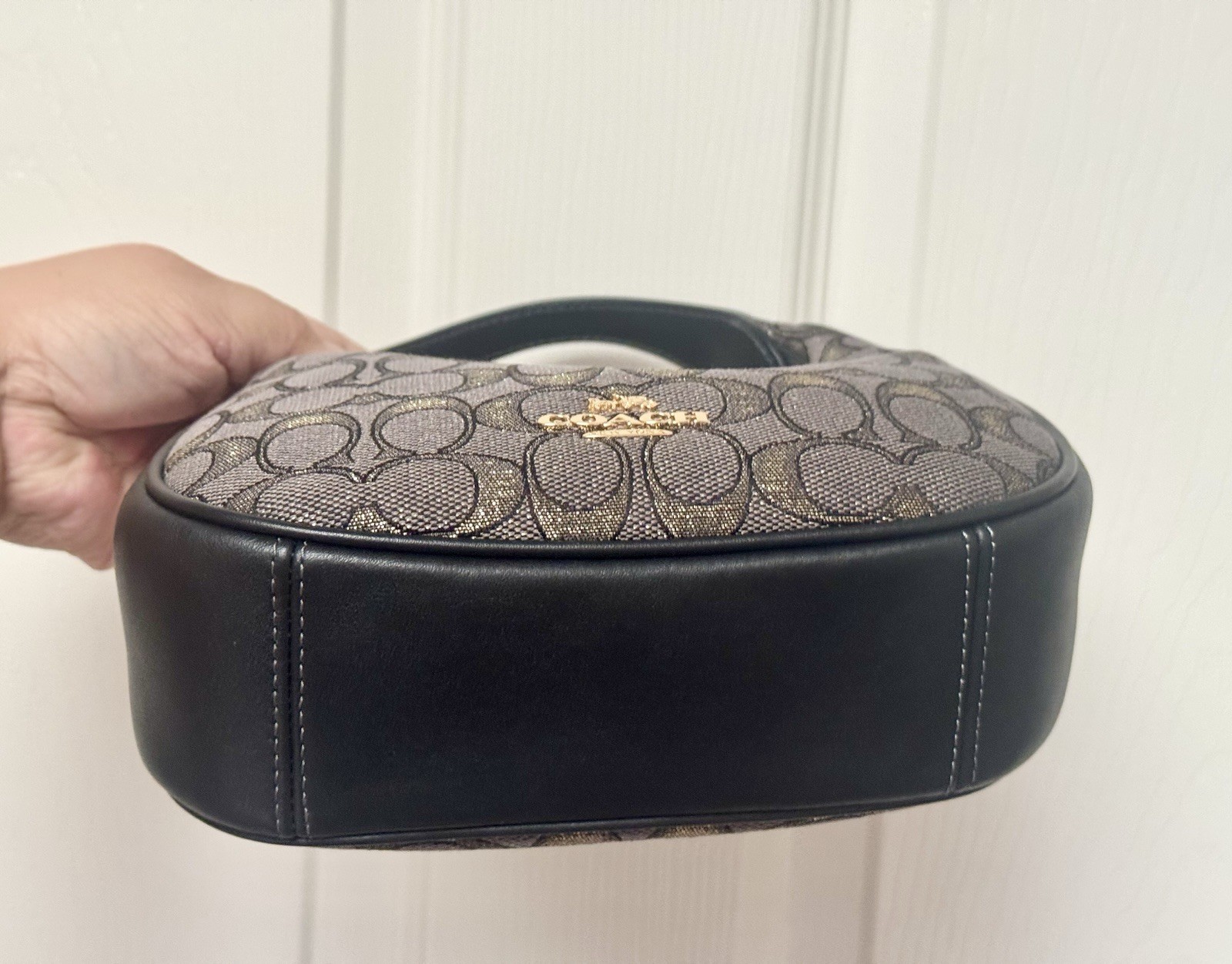 NWT Coach CCF76 Carmen Mini Crossbody Bag In Signature Jacquard Leather $298