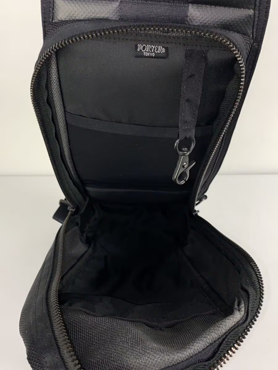 PORTER HEAT Sling Shoulder Bag Nylon Black Solid