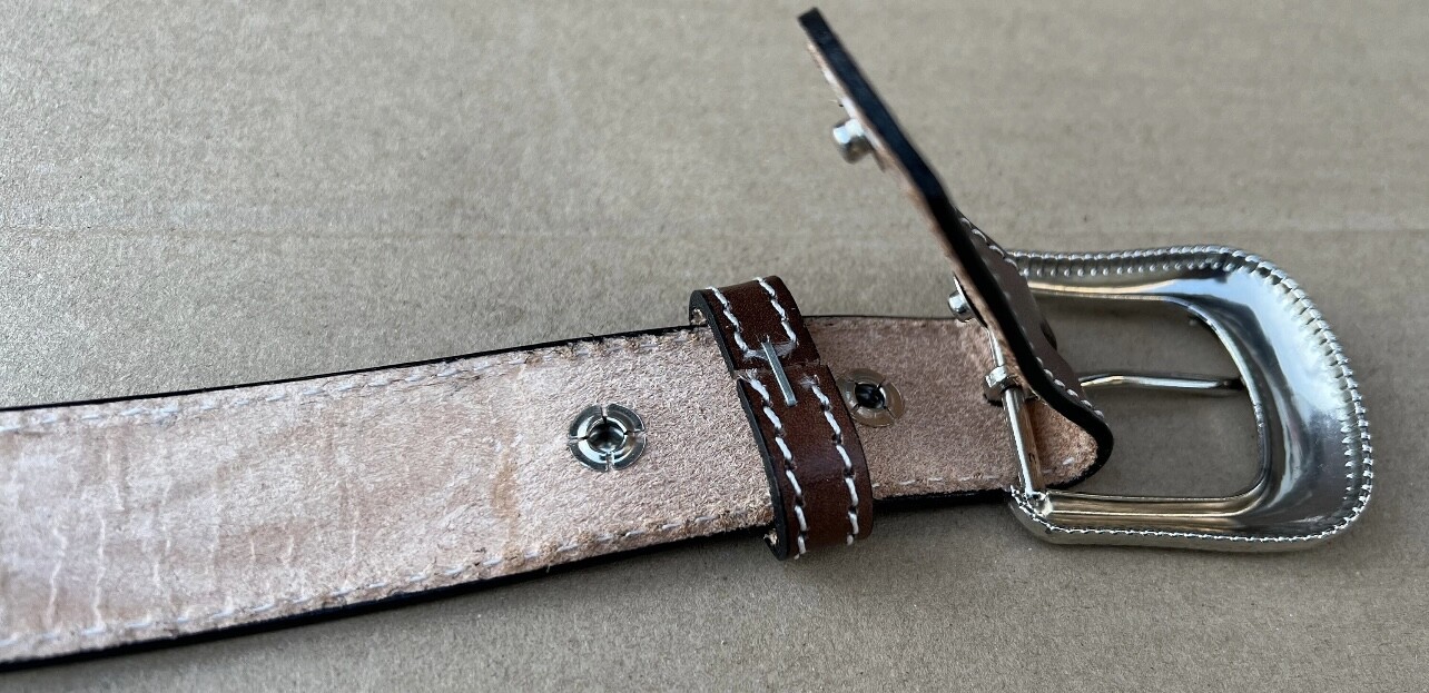 MEN’S HEAVY DUTY WESTERN LEATHER BELT. SOUTHWESTERN STYLE COWBOY RODEO BELT