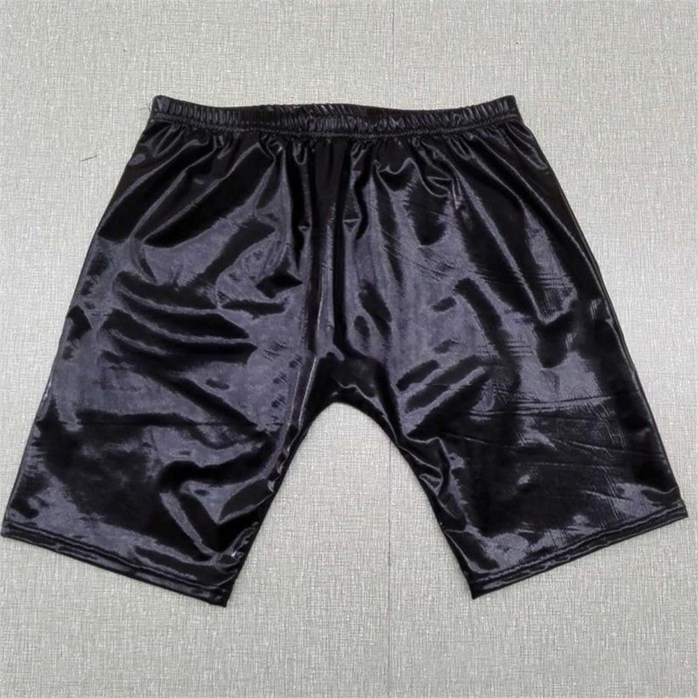 Shorts Underwear Boxer Briefs Shorts PU-Leather Wet Look Artificial PU