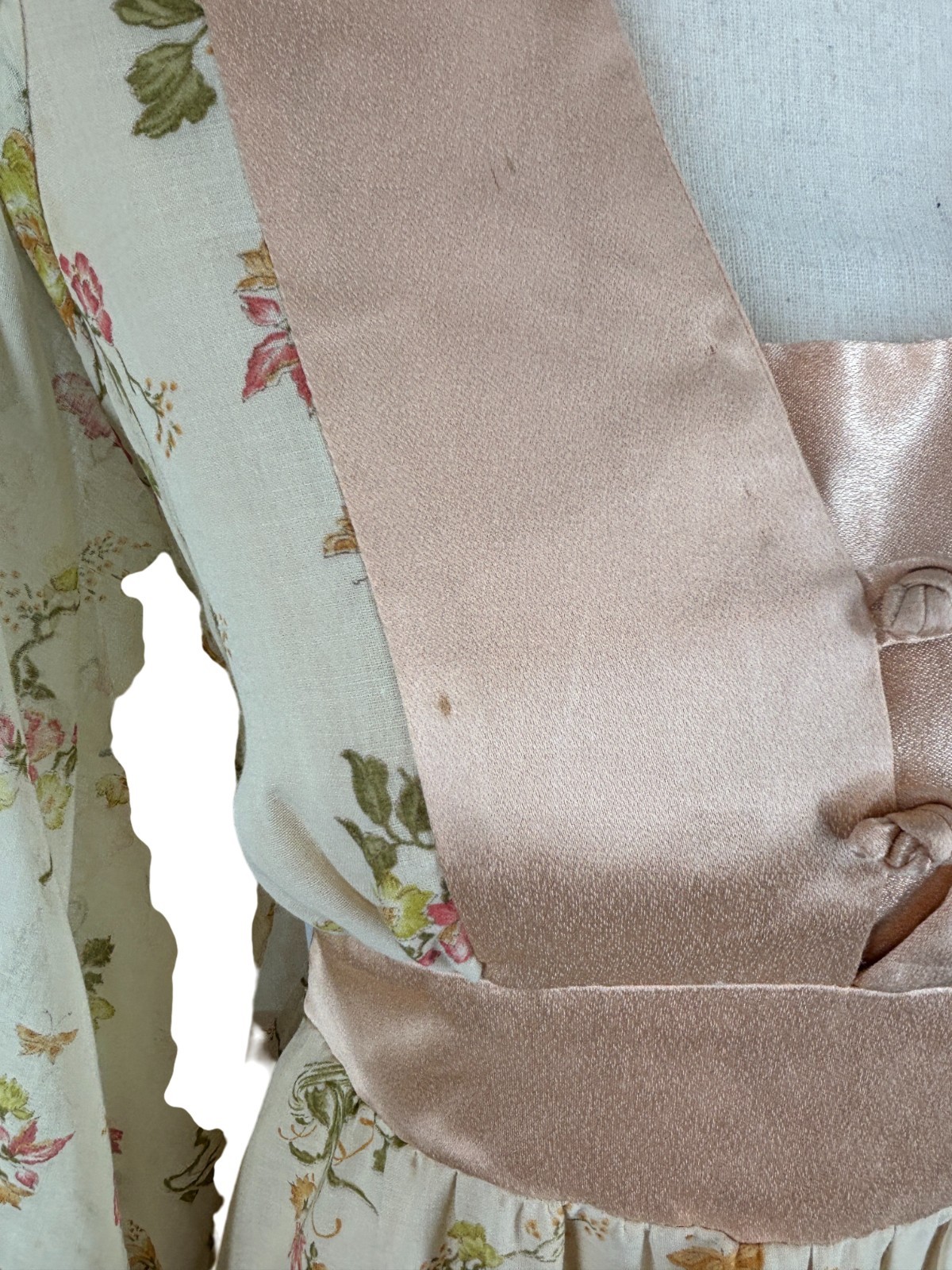 70s Rare Gunne Sax By Jessica Maxi Floral Butterfly Print Angel Kimono Sleeve