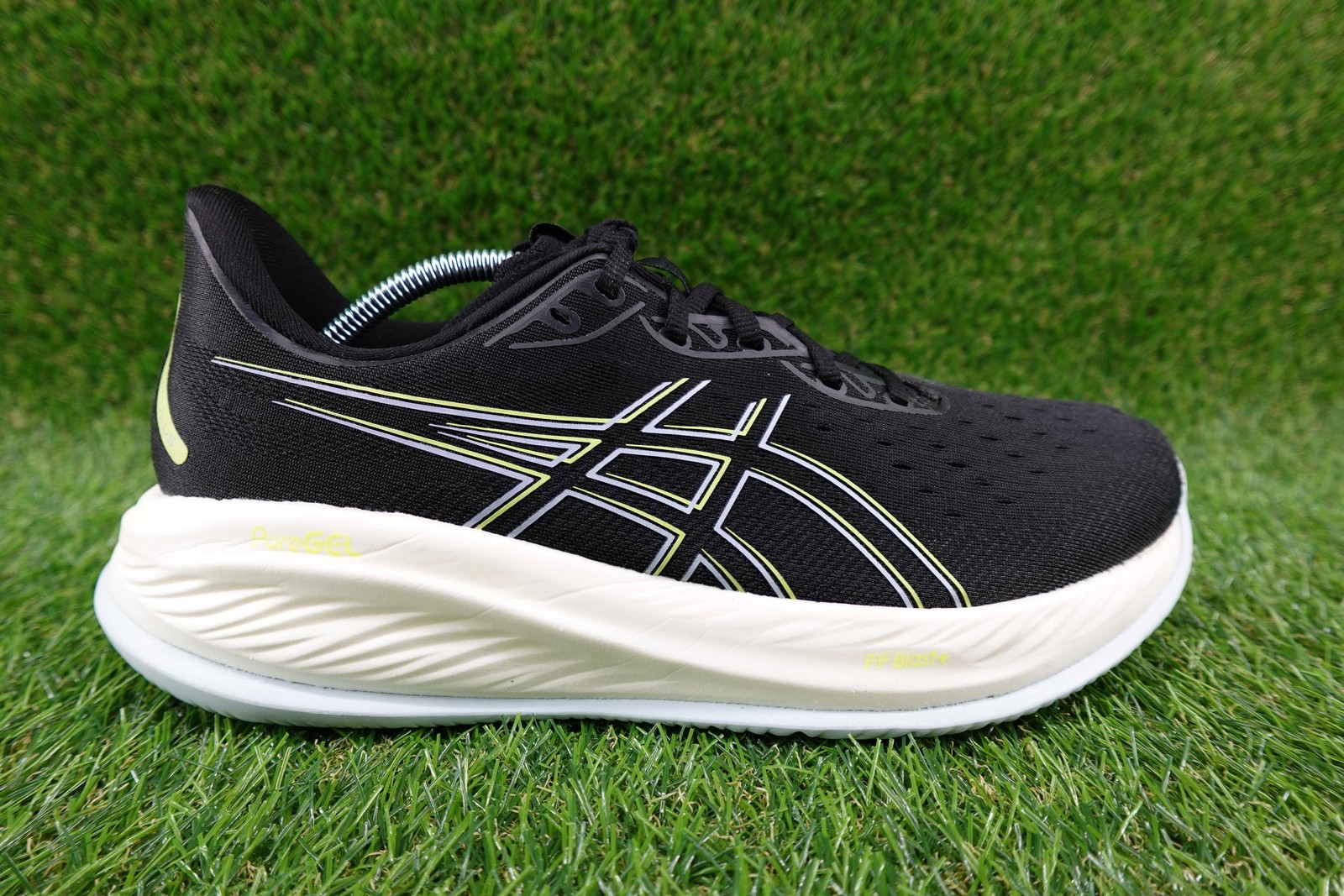 ASICS GEL-Cumulus 26 Shoes Mens Size 12 Black Safety Yellow Running Athletic