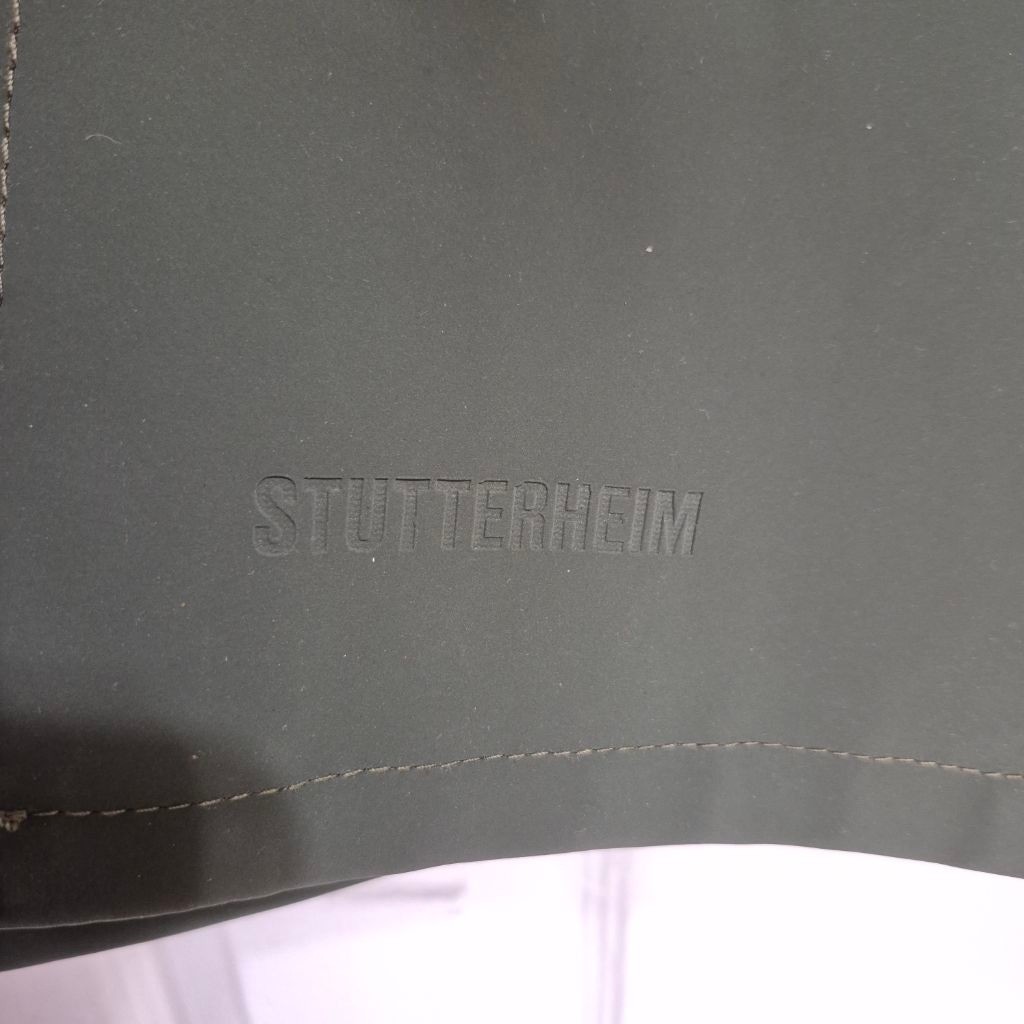 Stutterheim Stockholm Suede Green Raincoat M