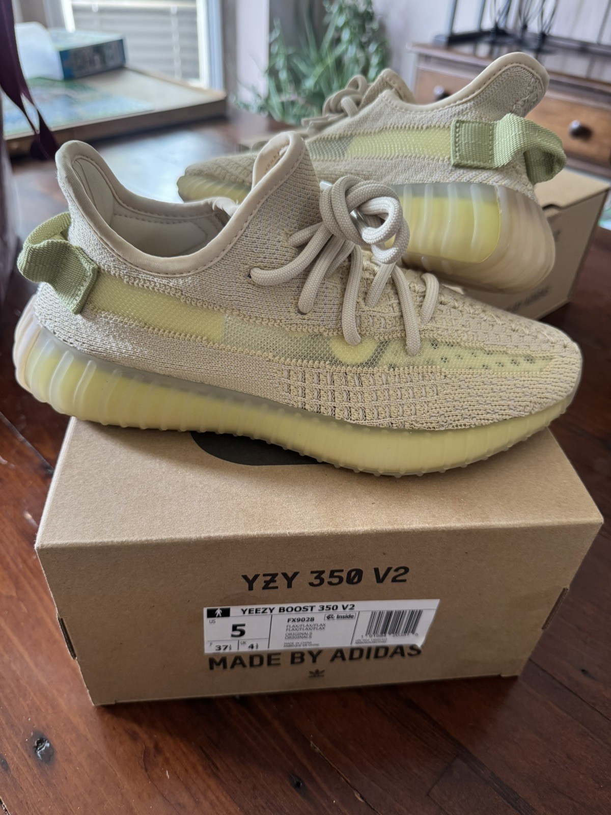 Adidas Yeezy Boost 350 V2 Flax- Size 5