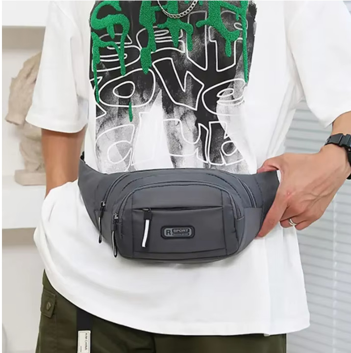 Men Canvas Waist Pack Fanny Bag Ultra Thin Anti Theft Running Belt no box