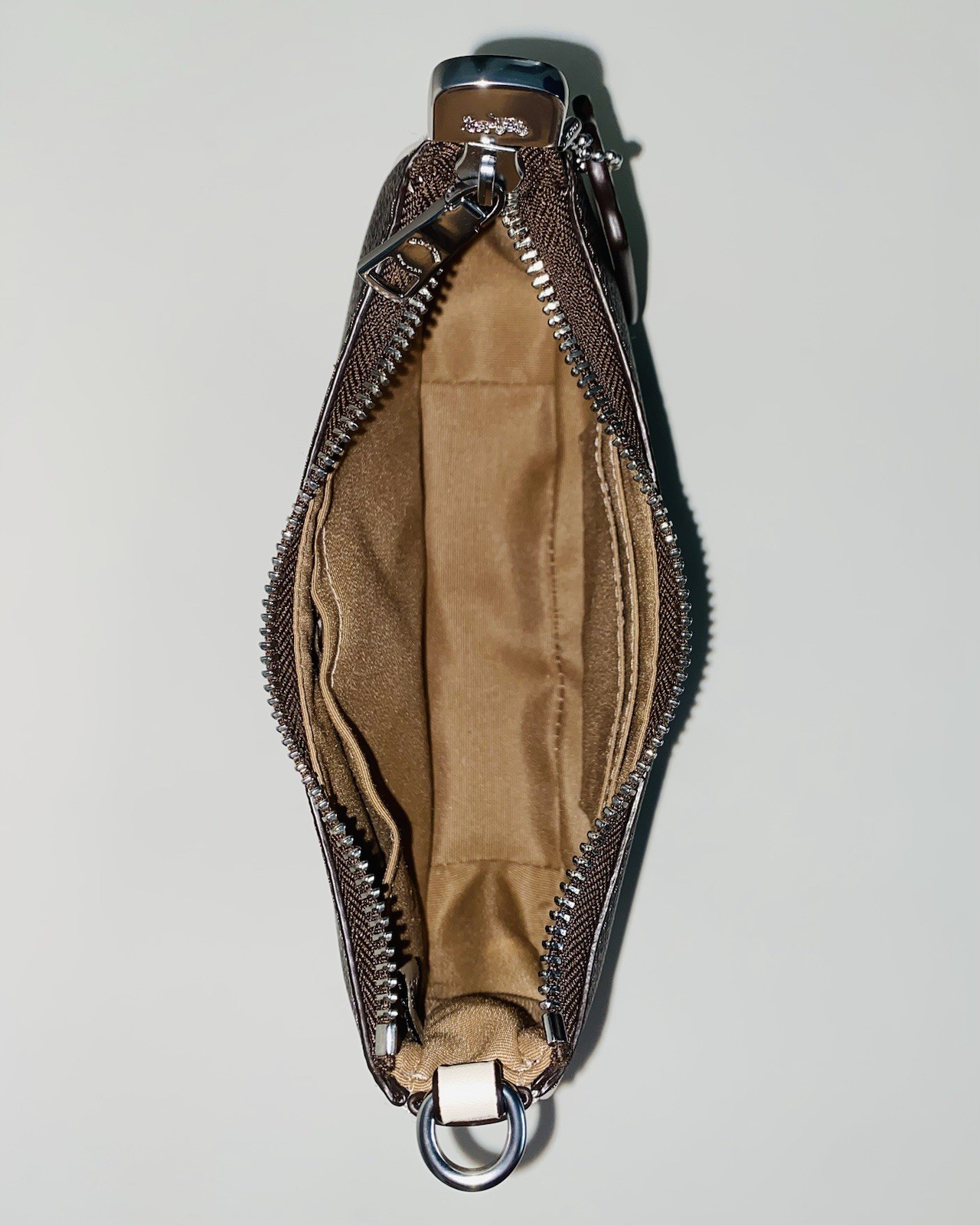 Coach Teri Mini Crossbody Leather Bag, Signature Canvas Coach Graphic, Worn Once