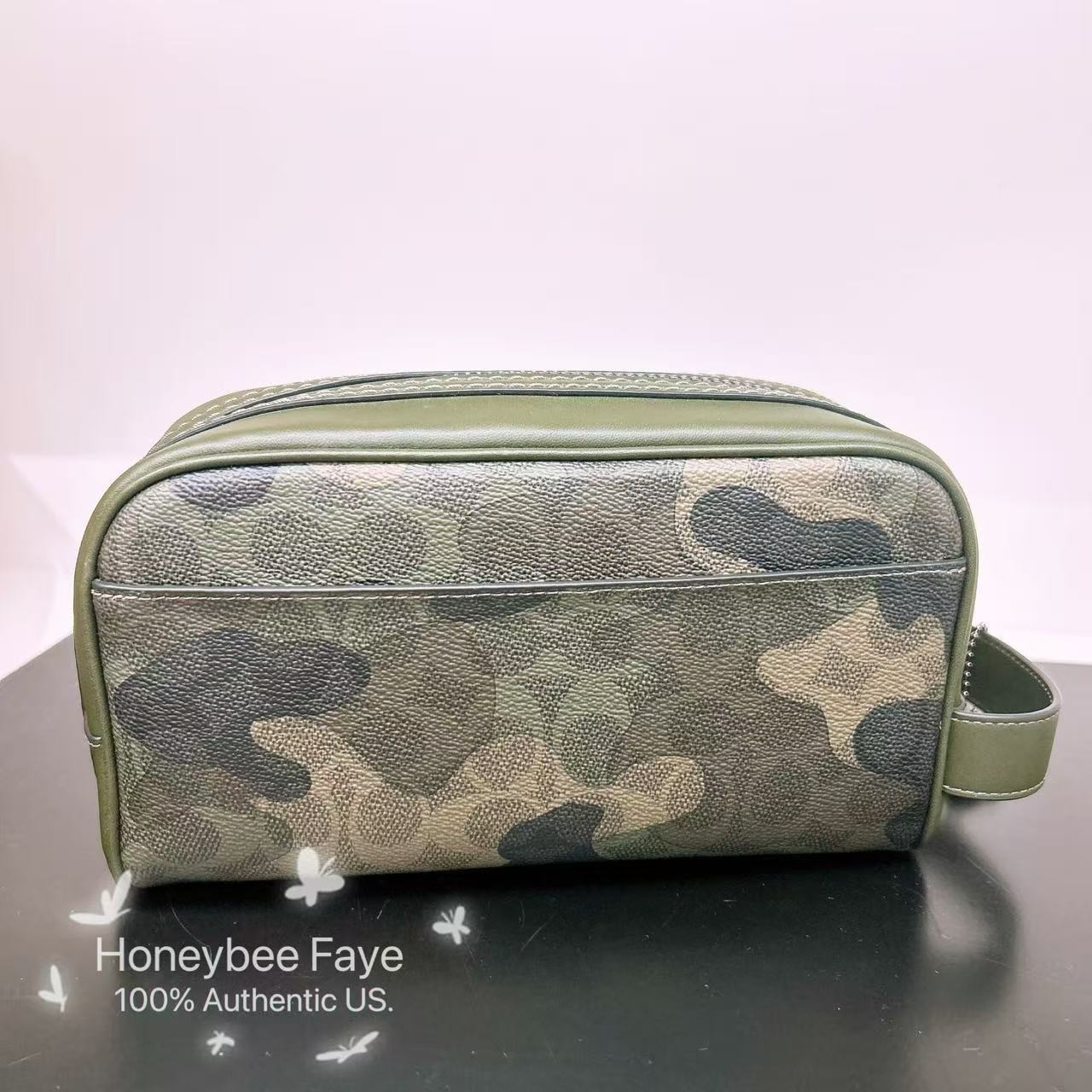 NWT Coach Small/Large Travel Kit In Signature Canvas/With Coach Patch
