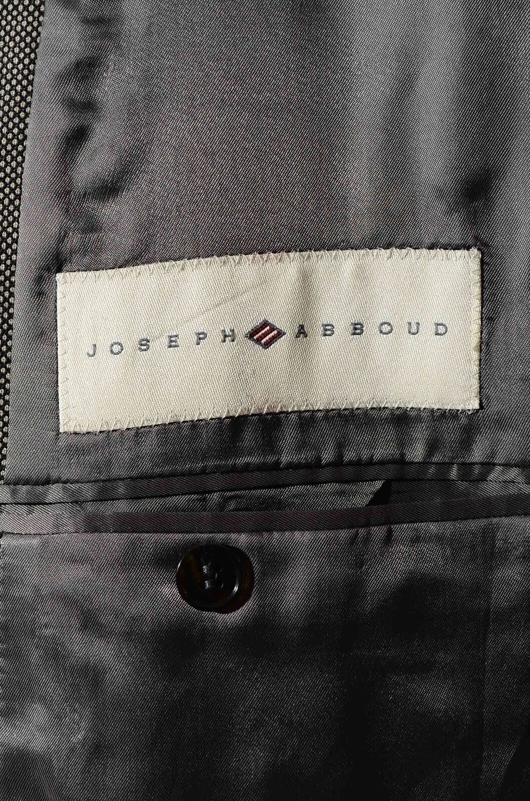 44R Joseph Abboud USA Gray Nailhead Wool 2-Piece Suit 38×31.5 Trousers Jacket XL