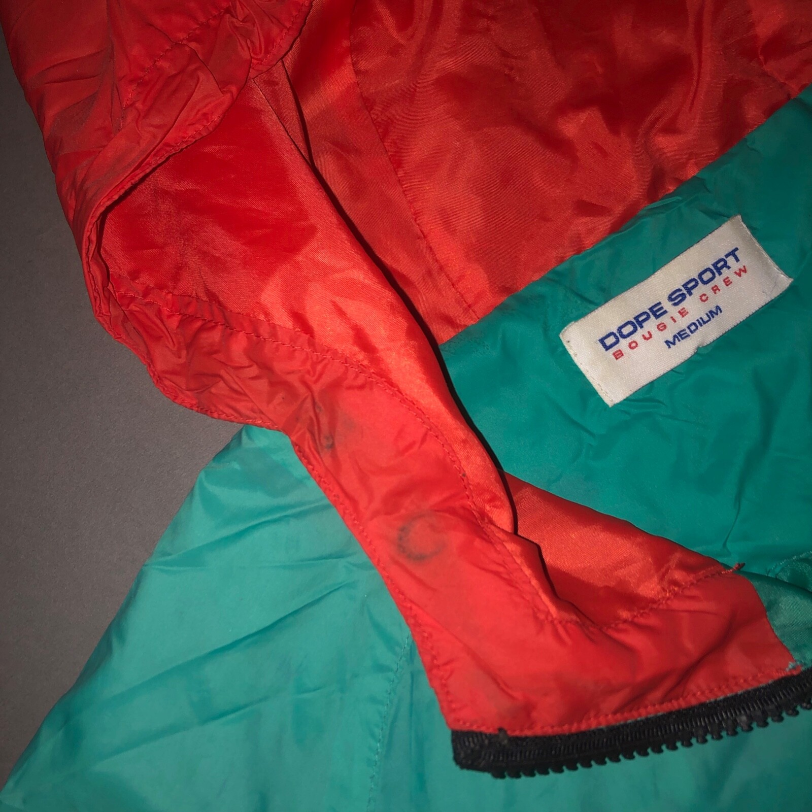 Vintage 90s DOPE SPORT WINDBREAKER JACKET Color Block Rap Hip Hop Skate 1990s M