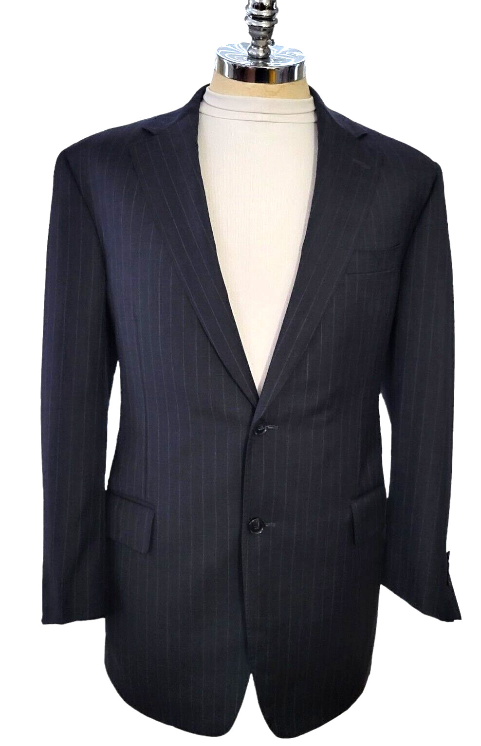 Samuelsohn Mens Blazer Gray US Size 44R Designer Jacket Wool Preppy Sports coat