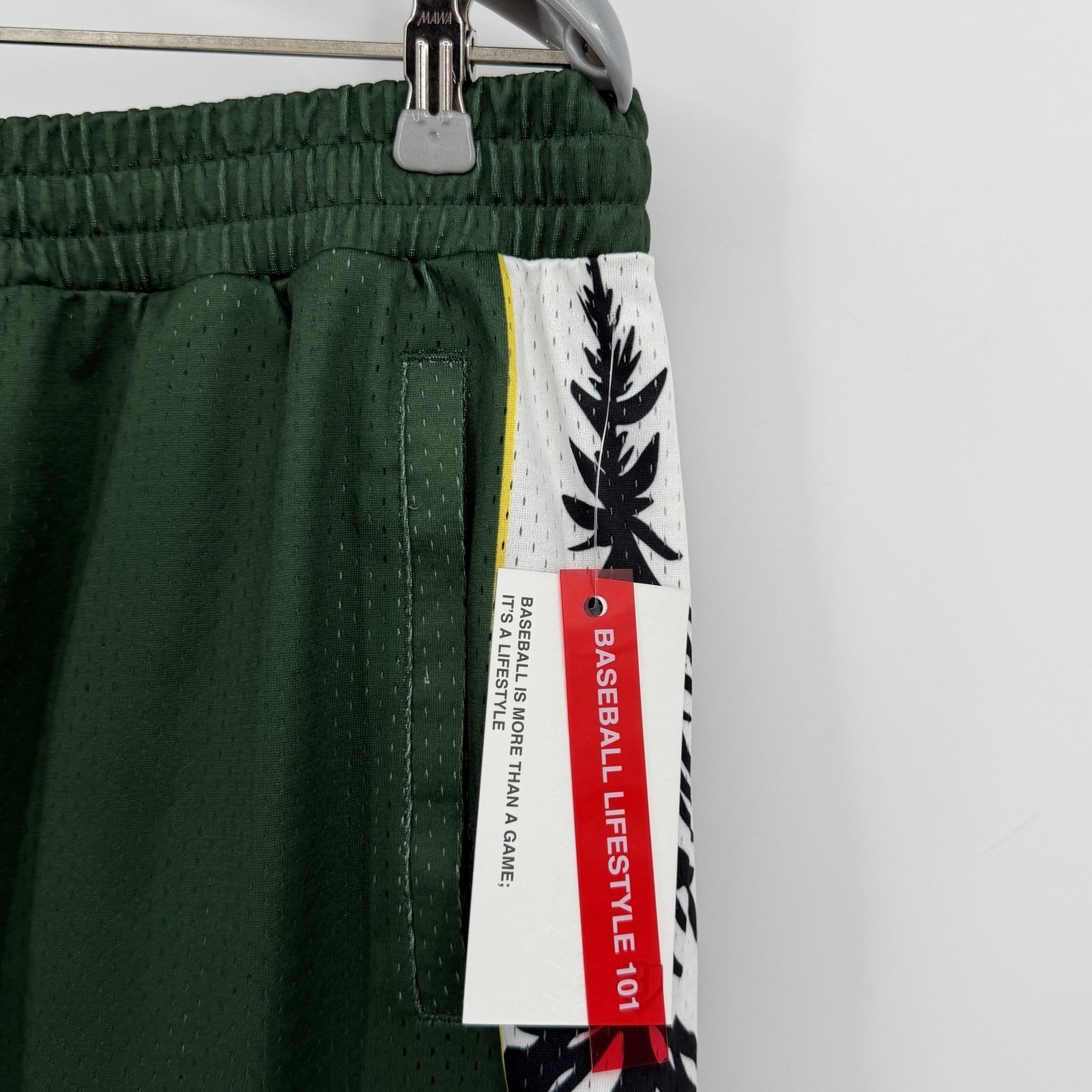 Baseball Lifestyle 101 Mesh Athletic Shorts sz L Large Men’s Forest Green