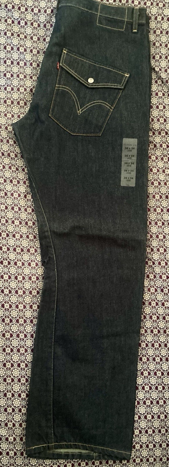 Vintage LEJ 2003 Y2K Levi’s Engineered Jeans Loose Flap Pocket W36x34 Grunge NWT