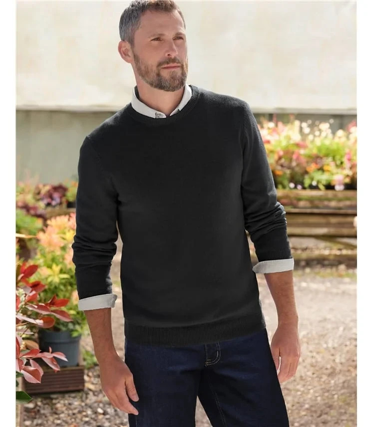 ASKET Black Luxury Extra Fine Merino Wool Minimalist Sweater Medium Long M EUC