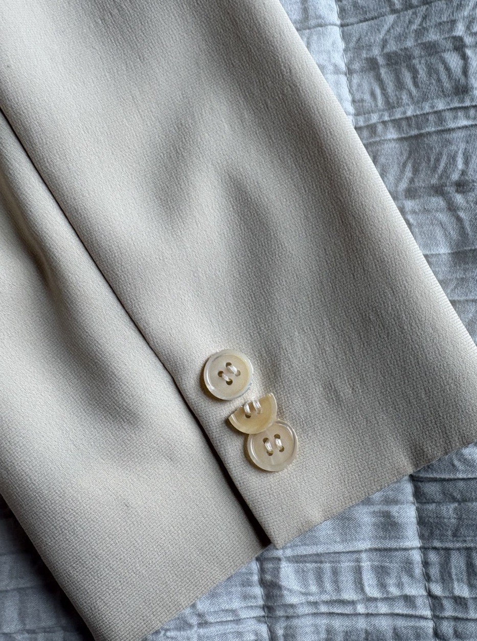 Max Mara One Button Jacket Crème Vintage