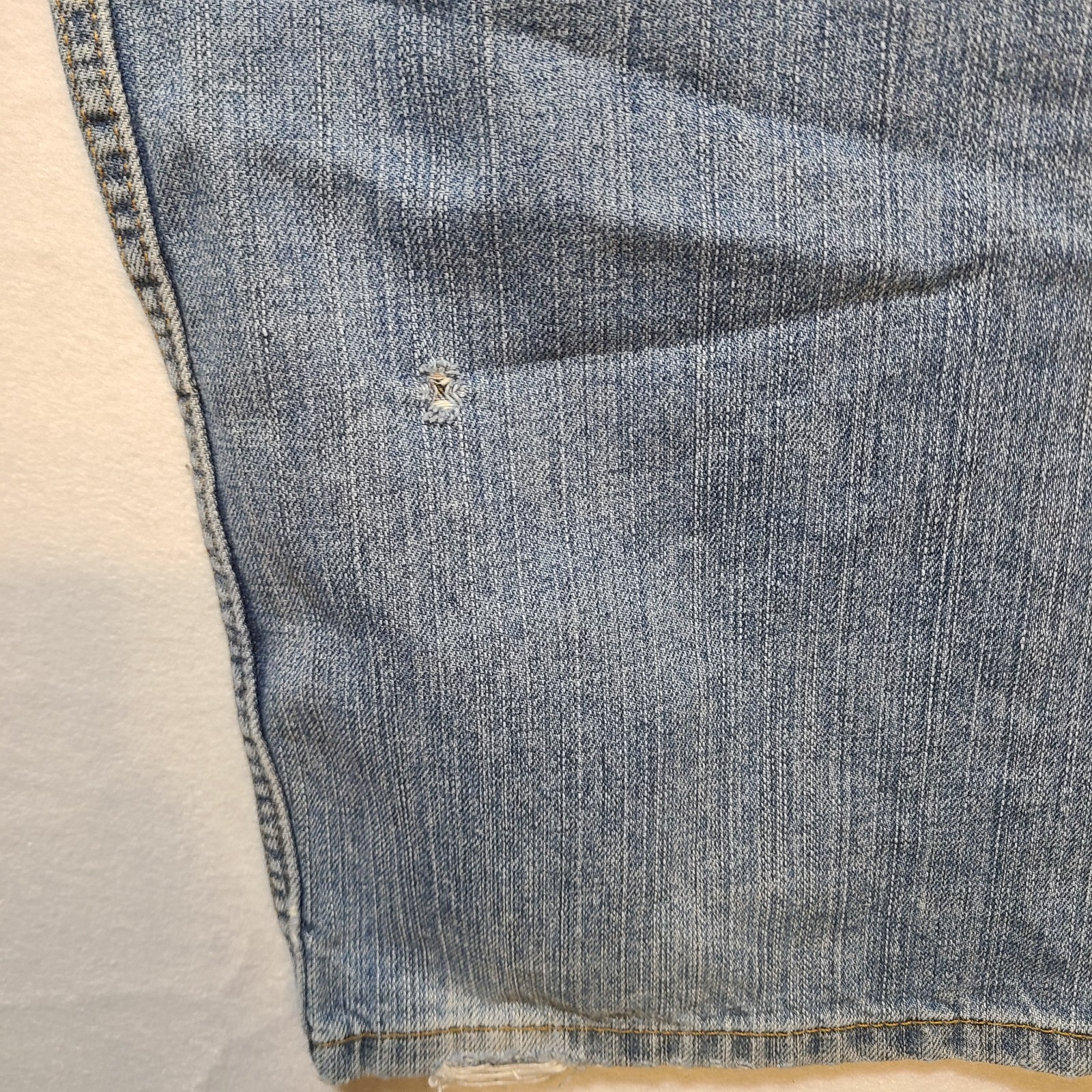 Levi’s 569 Loose Straight Jeans Mens 38×32 Light Wash Blue Denim Pants Y2K Zip
