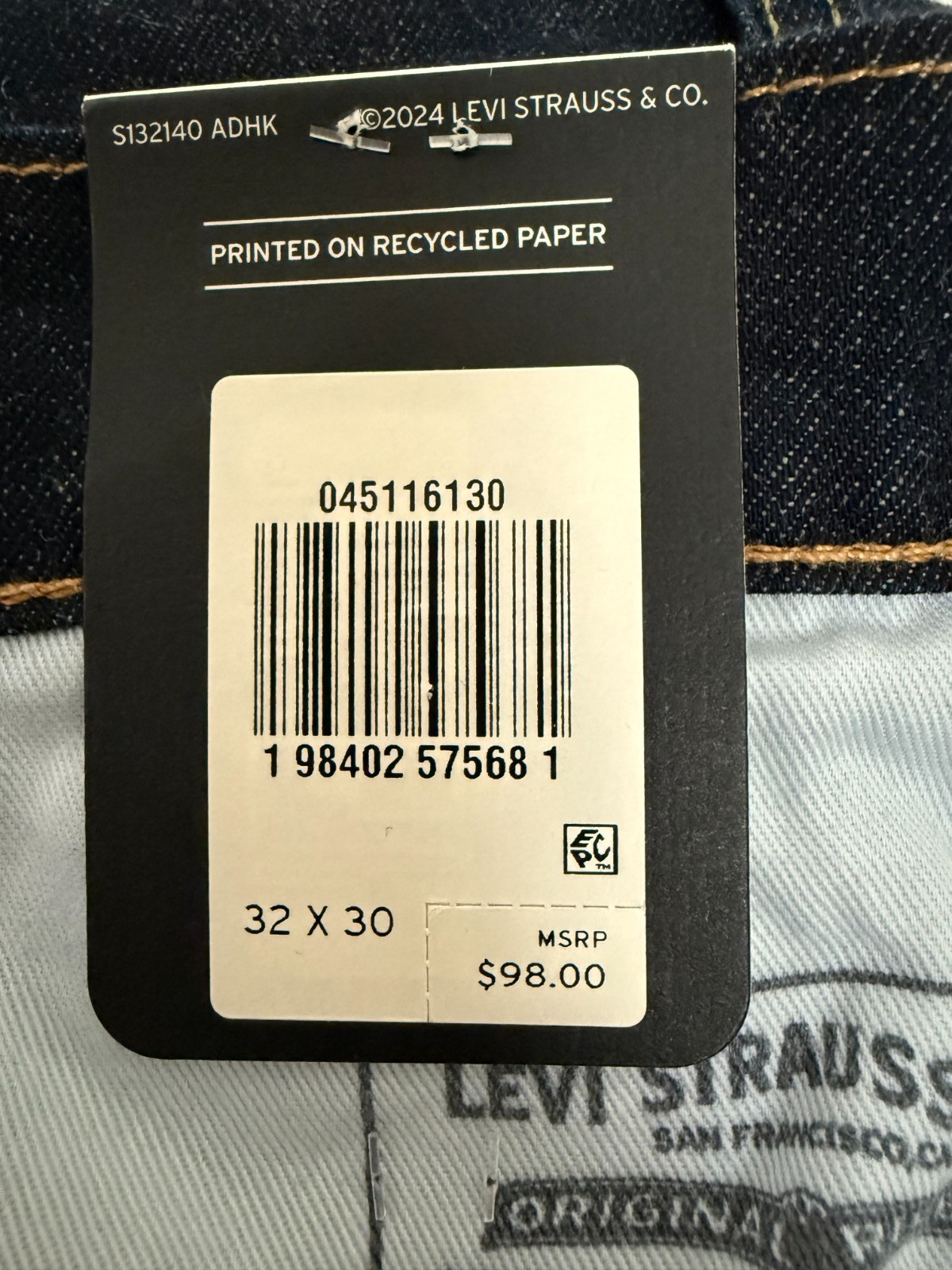 Levi’s® Premium 511™ Slim Fit Linen+ Denim Men’s Jeans, Still Got Time-Dark Wash