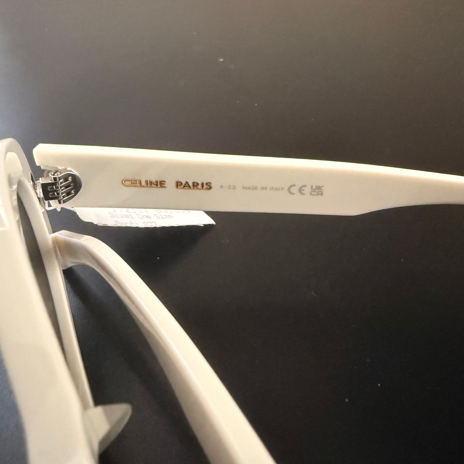 Celine Paris CL40194U- Ivory, Gold, and Gray Lens Sunglasses