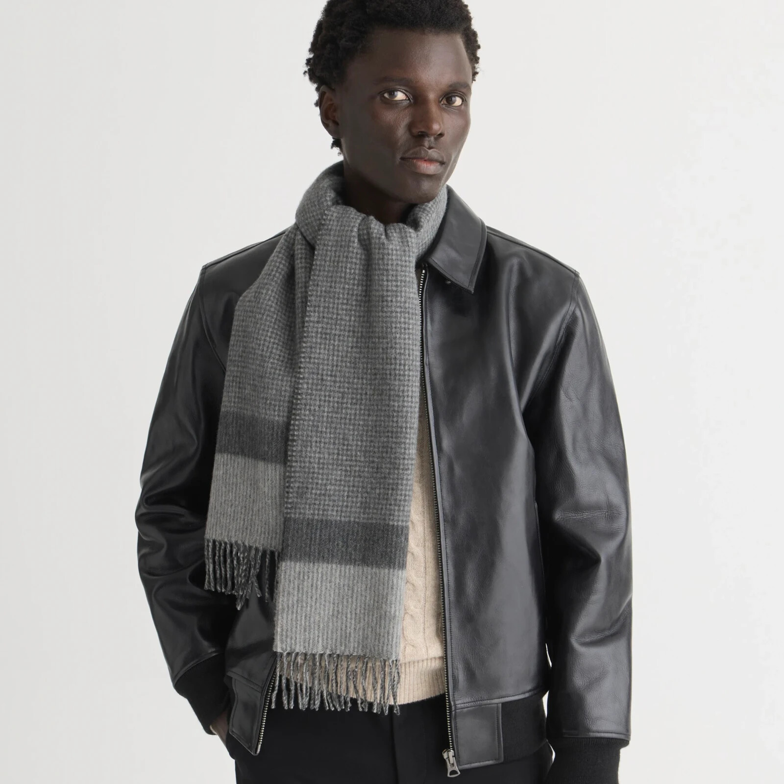 Joshua Ellis for J. Crew 100% Pure Cashmere Scarf 12″ x 71″ MADE IN ENGLAND NEW