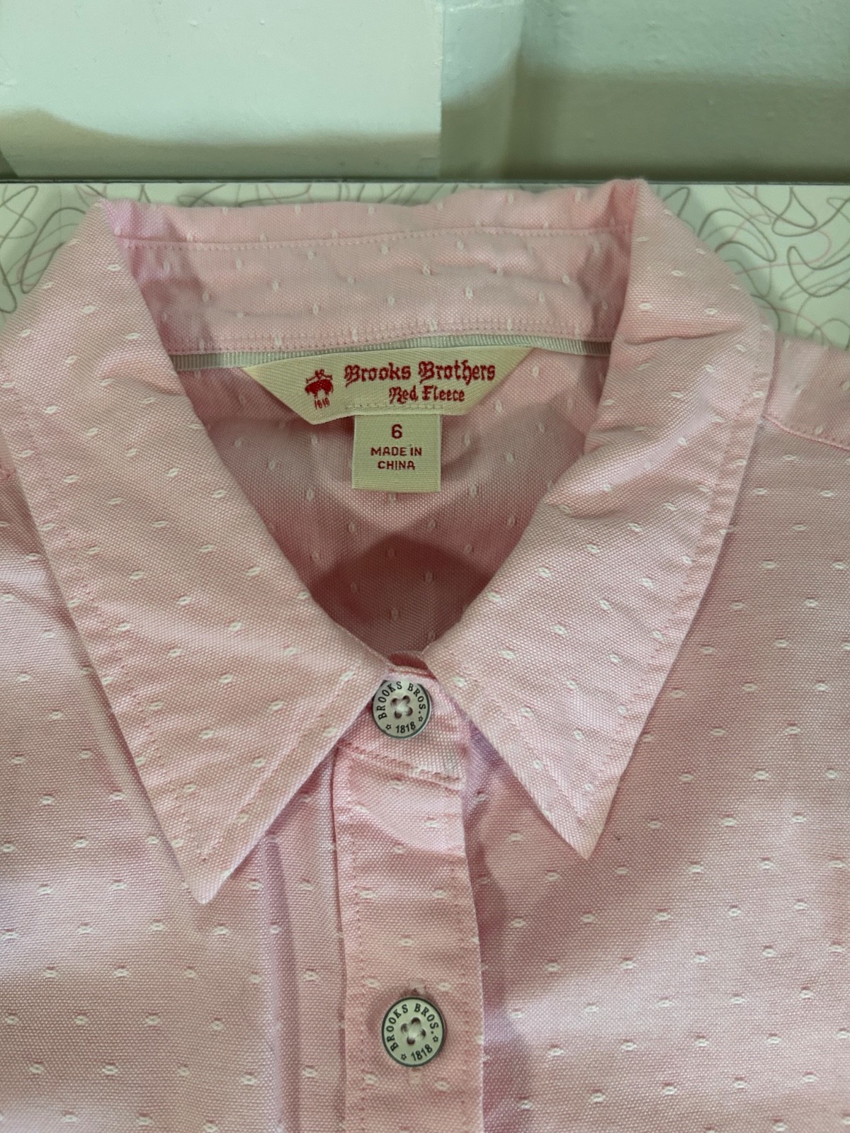 Brooks Brothers Red Fleece Womens Top, Pink, sz 6
