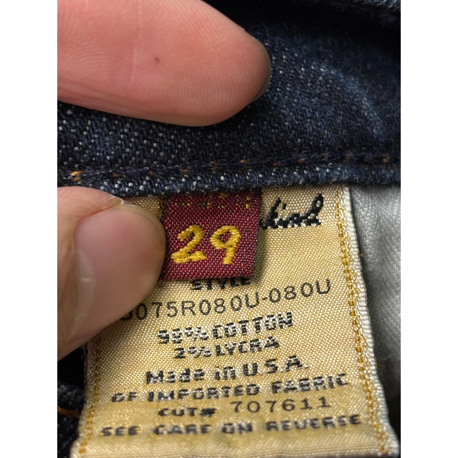 7 For All Mankind Flare Leg Jeans Dark Wash Blue Size W29xL25