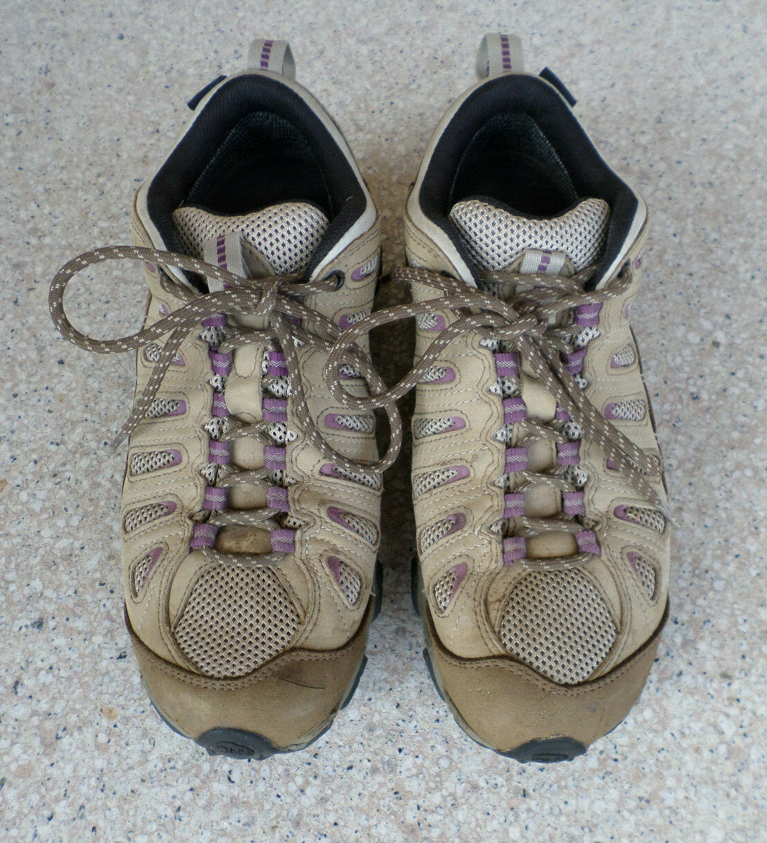 OBOZ tan mesh and brown leather, waterproof, hiking shoes. Women’s 10 (eur 41.5)