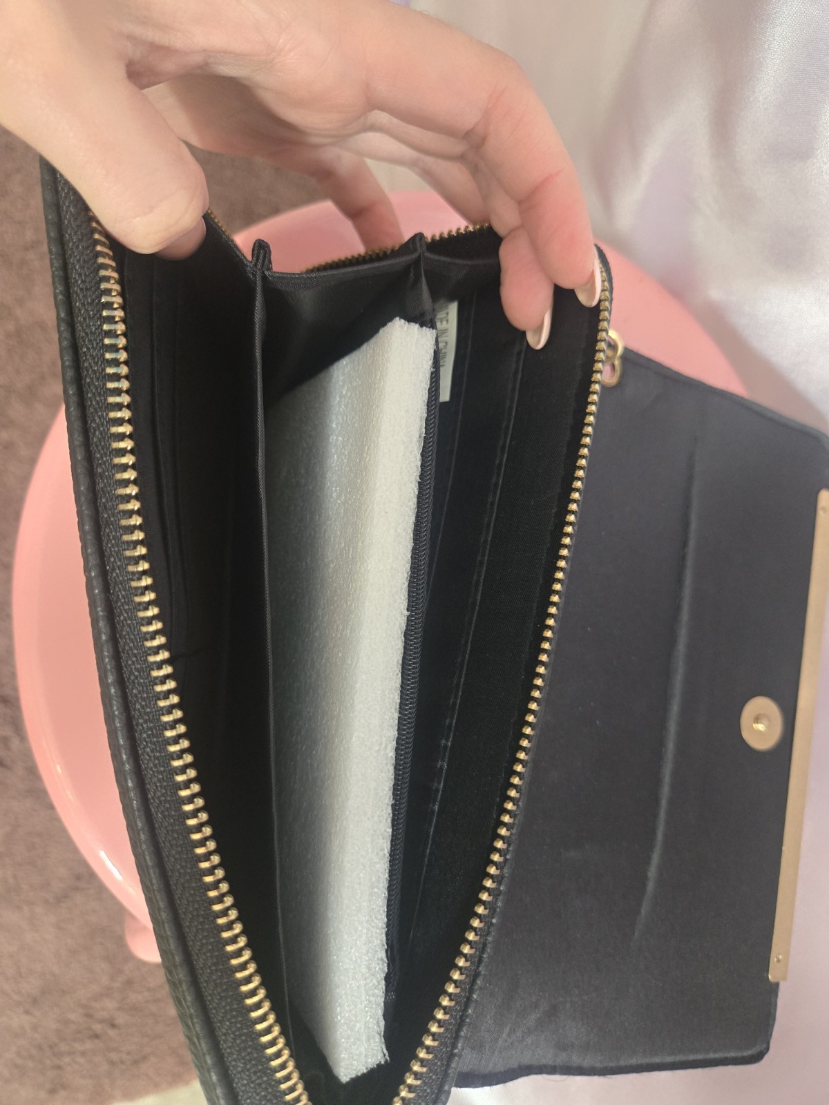 Leather Black Wristlet