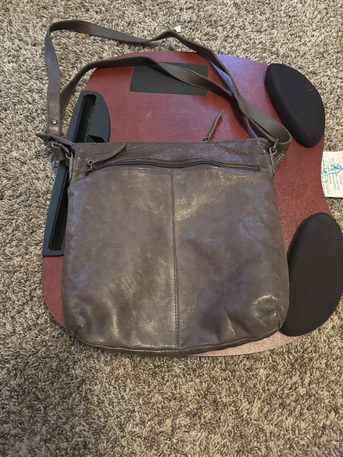 Dockers Brown Medium Crossbody Bag Zip Closure Adjustable Strap Pockets