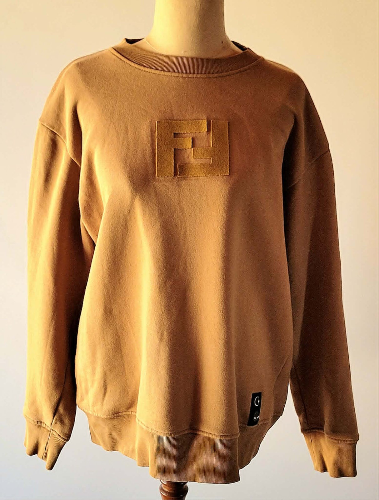Fendi Roma FF Logo Monster Eyes Cotton Sweatshirt Jumper Made In Italy Size M
