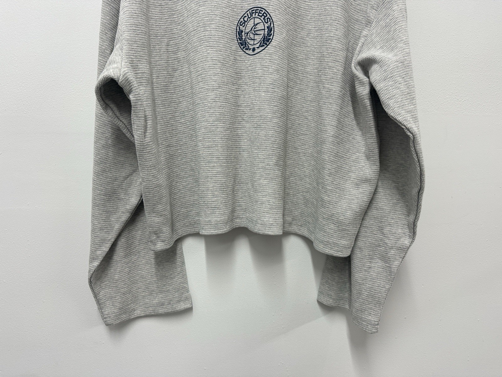 Scuffers Camelot Light Grey Polo Top Size Large Long Sleeve