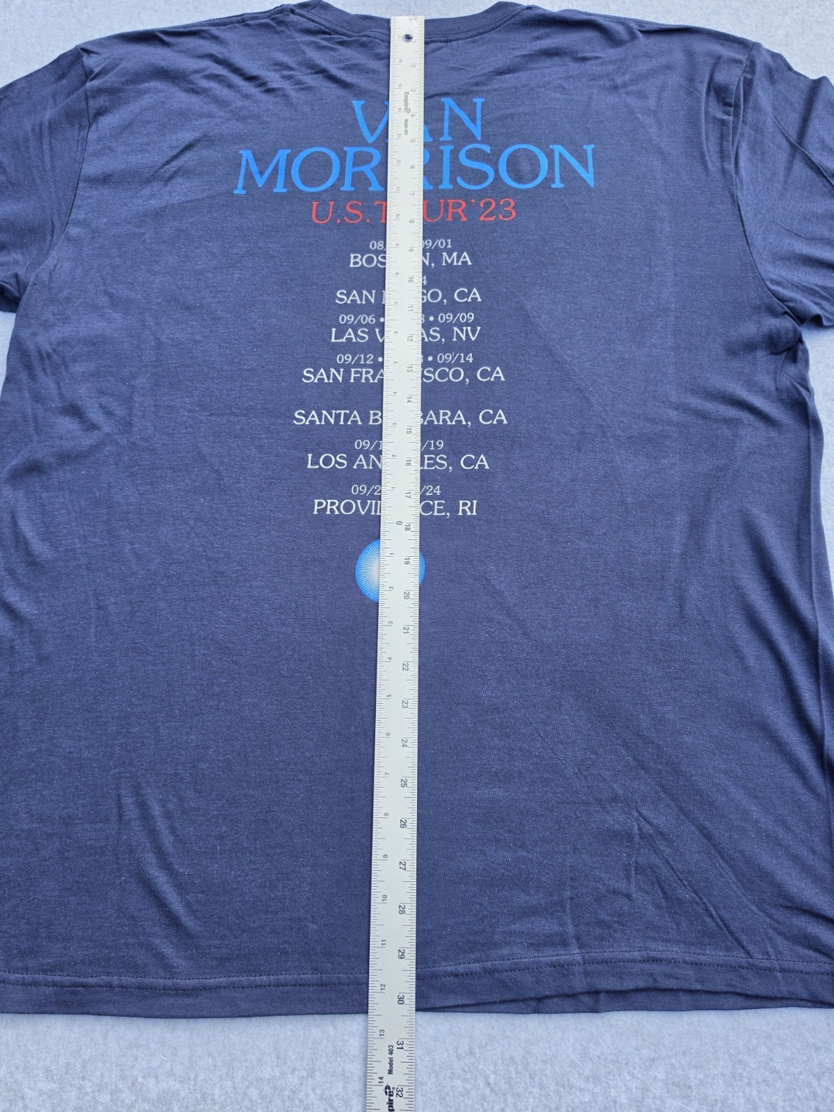 Van Morrison 2023 Us Tour Size XL Blue NWOT
