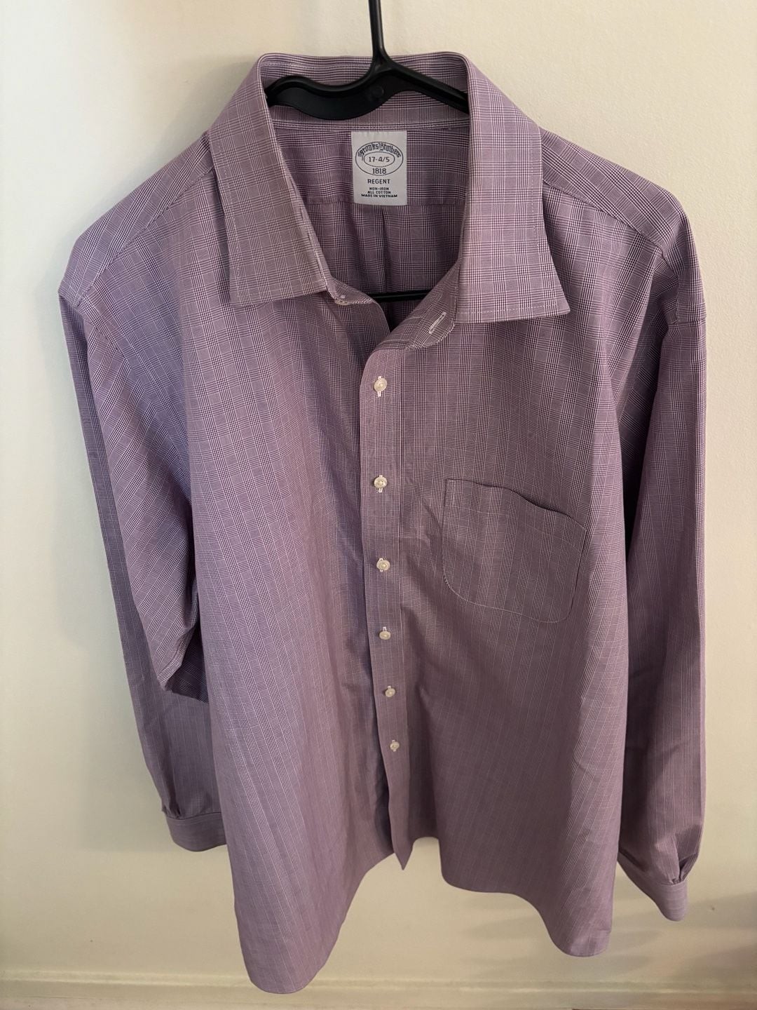 Brooks Brothers 1818 Regent Fit Non-Iron Glen Plaid Dress Shirt
