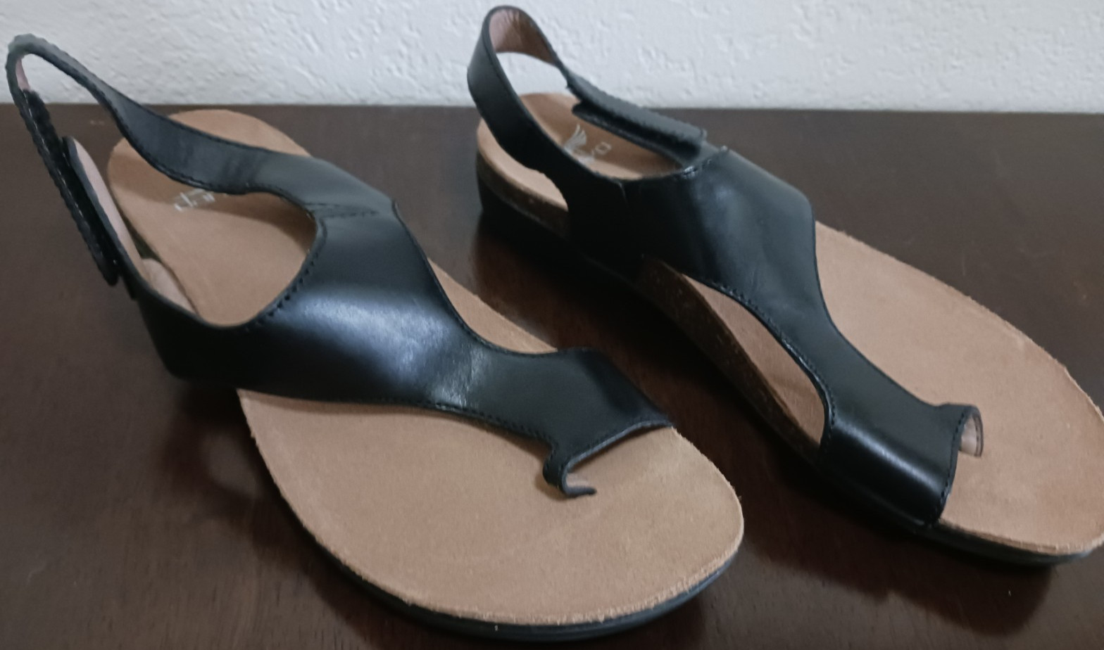 DANSKO Women’s REECE Leather Sandals Black Waxy Burnished [EU 38] US 7.5/8-NWD