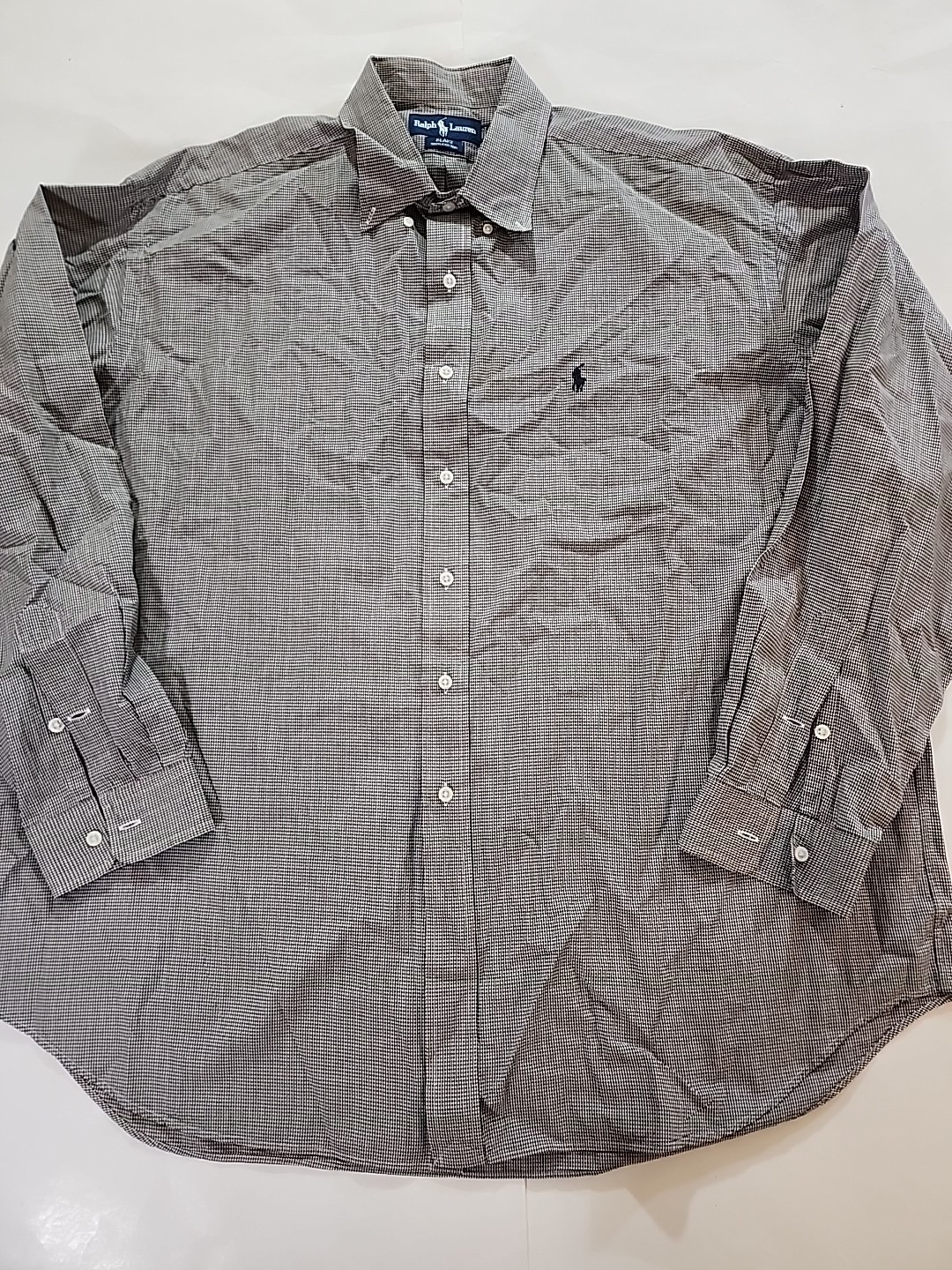 RALPH LAUREN Blake Button Down Embroidered Pony Long Sleeve plaid Shirt 2XL