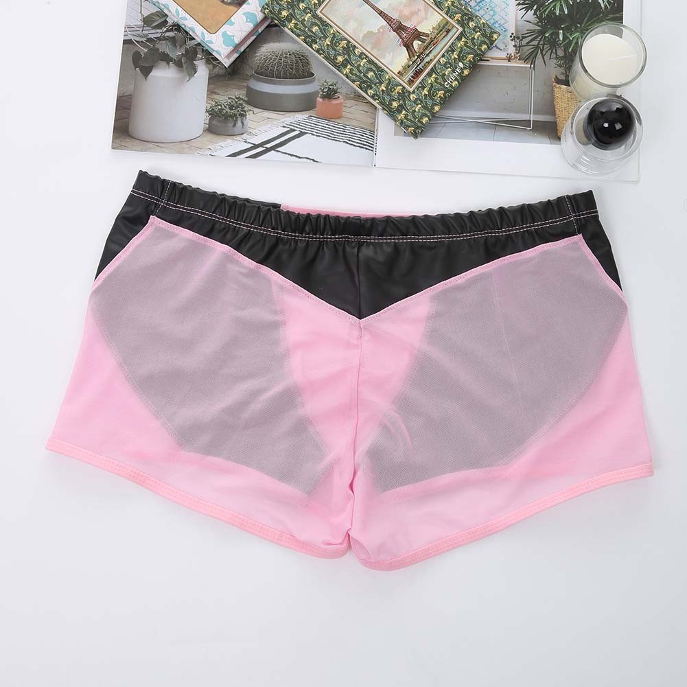 Men’s Stretchy Mesh Boxer Shorts – 90% Nylon 10% Spandex for All Seasons