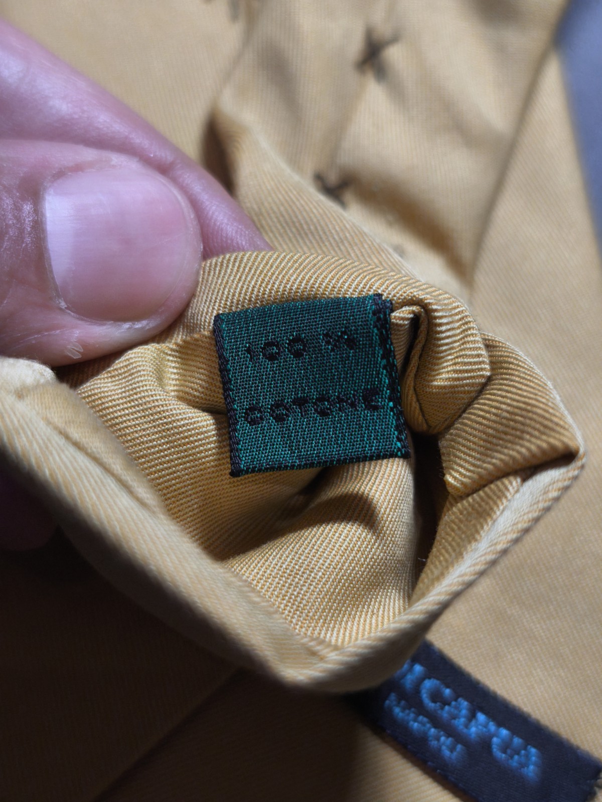 A. Di Capua Napoli – Mustard Yellow Solid Cotton Tailored Tie