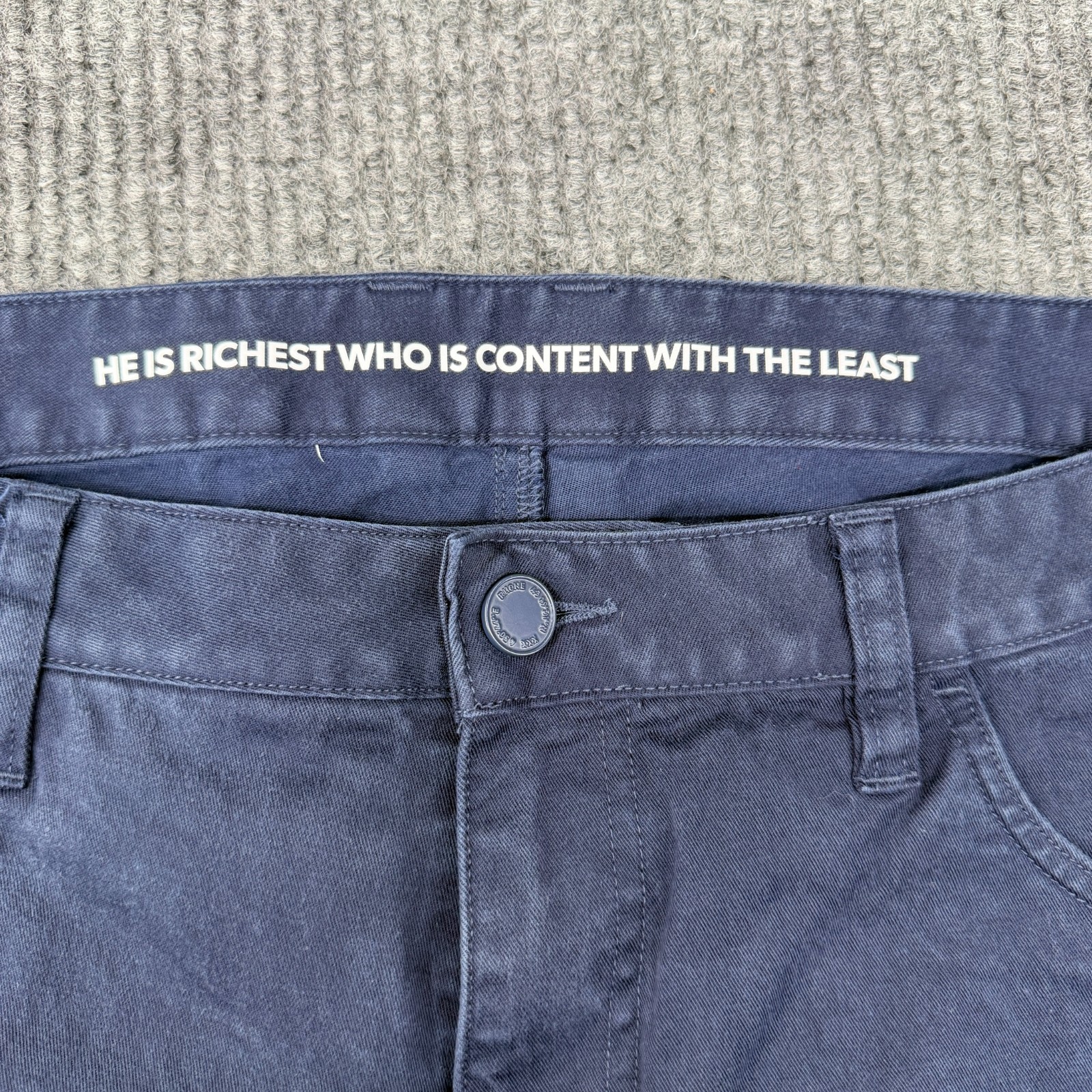 Rhone Men’s Everyday Five-Pocket Pants 36×29 Blue Slim Straight 101253 Twill
