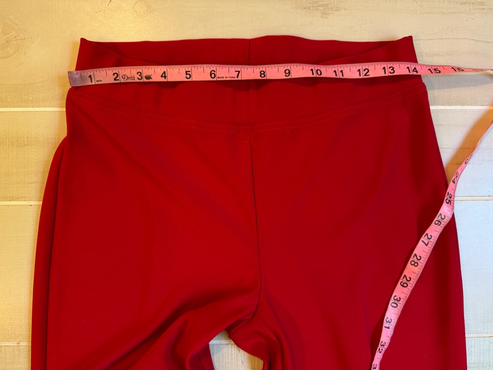 Joseph Ribkoff red pull on straight slit hem pants size 8 women’s 29″ inseam
