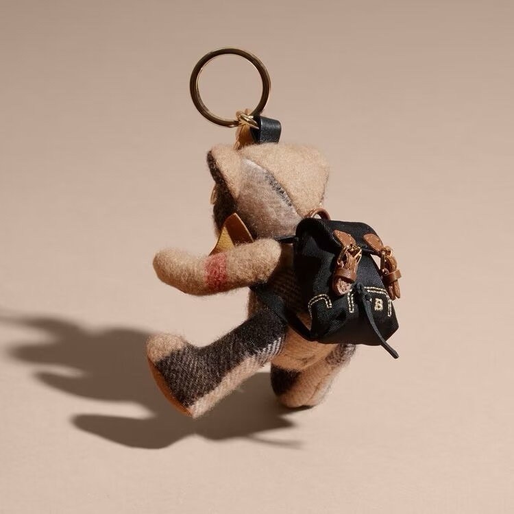 Burberry Thomas Bear With Backpack Cashmere Keychain Holiday Gift