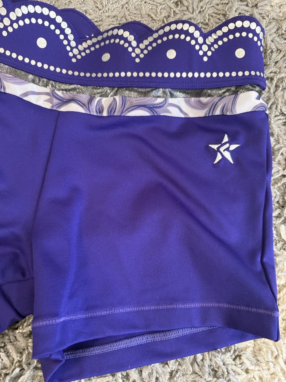 Rebel Athletic Scallop Compression Shorts Size Adult Small AS
