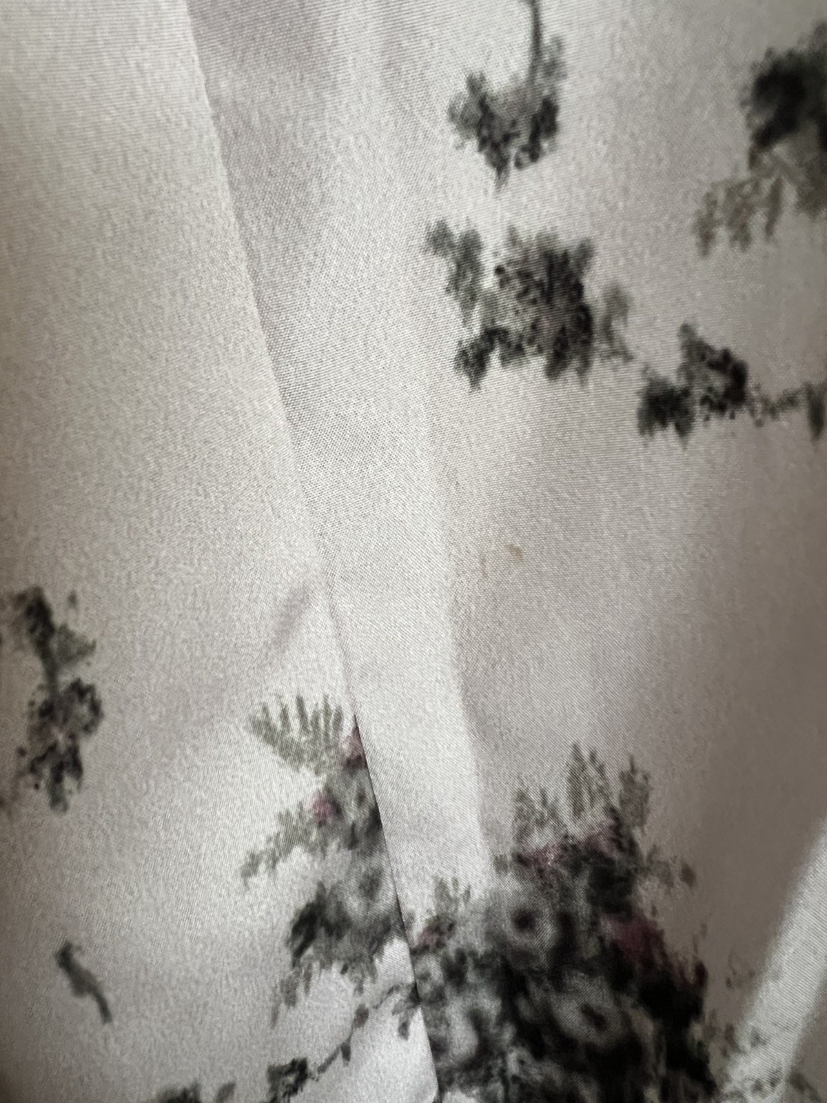 UK 12 US 8 Brock Collection Odilia Floral Taffeta Midi Dress Grey $1,480 ASO