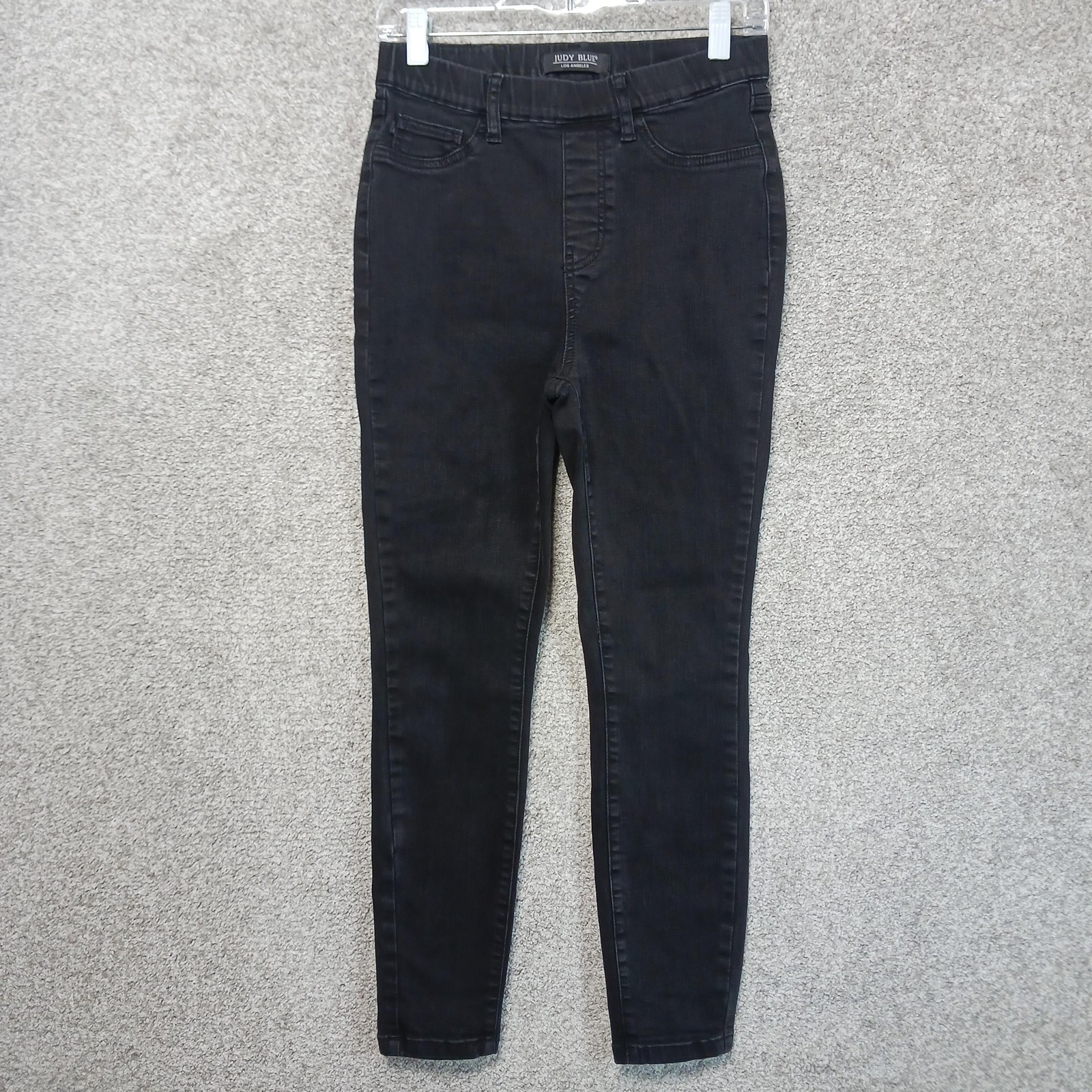 Judy Blue Jegging Jeans Womens 7/28 Black Dark Wash Elastic Waist Stretch Slim
