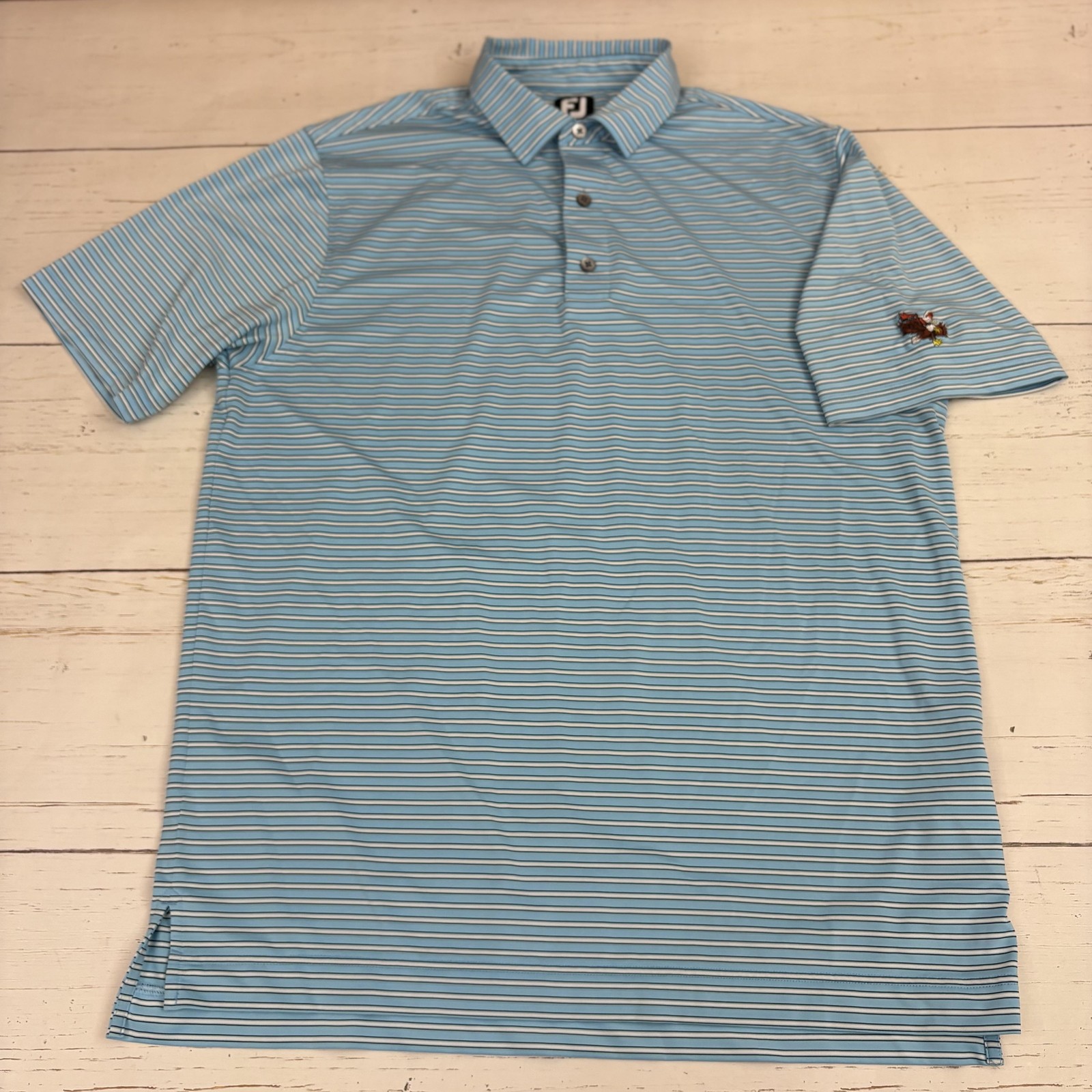 FootJoy Golf Shirt Polo Shirt Mens Large Double Eagle Golf Club Logo
