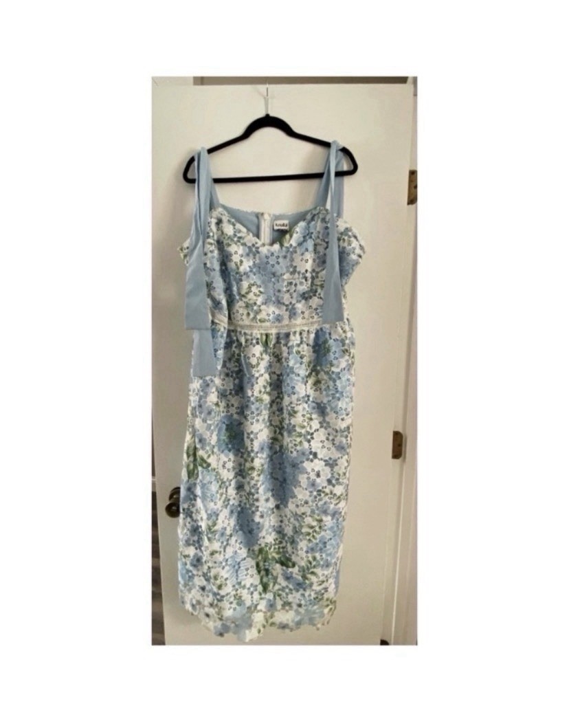 ARULA Altar’d State White Floral Lace Midi Dress Size 1X