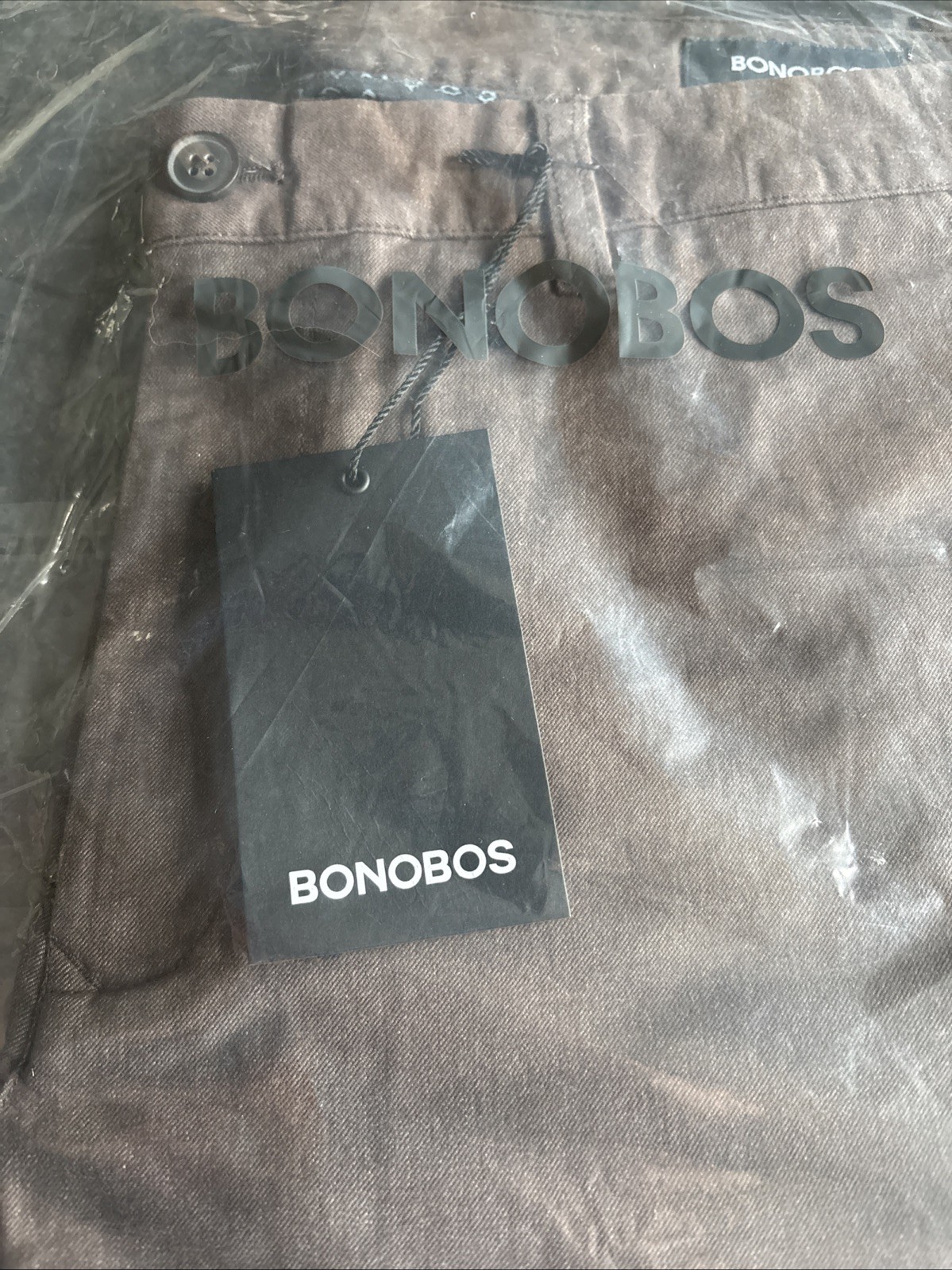 Bonobos Stretch Yarn Die Chinos Heather Brown 34×30 Slim Fit NEW R165-