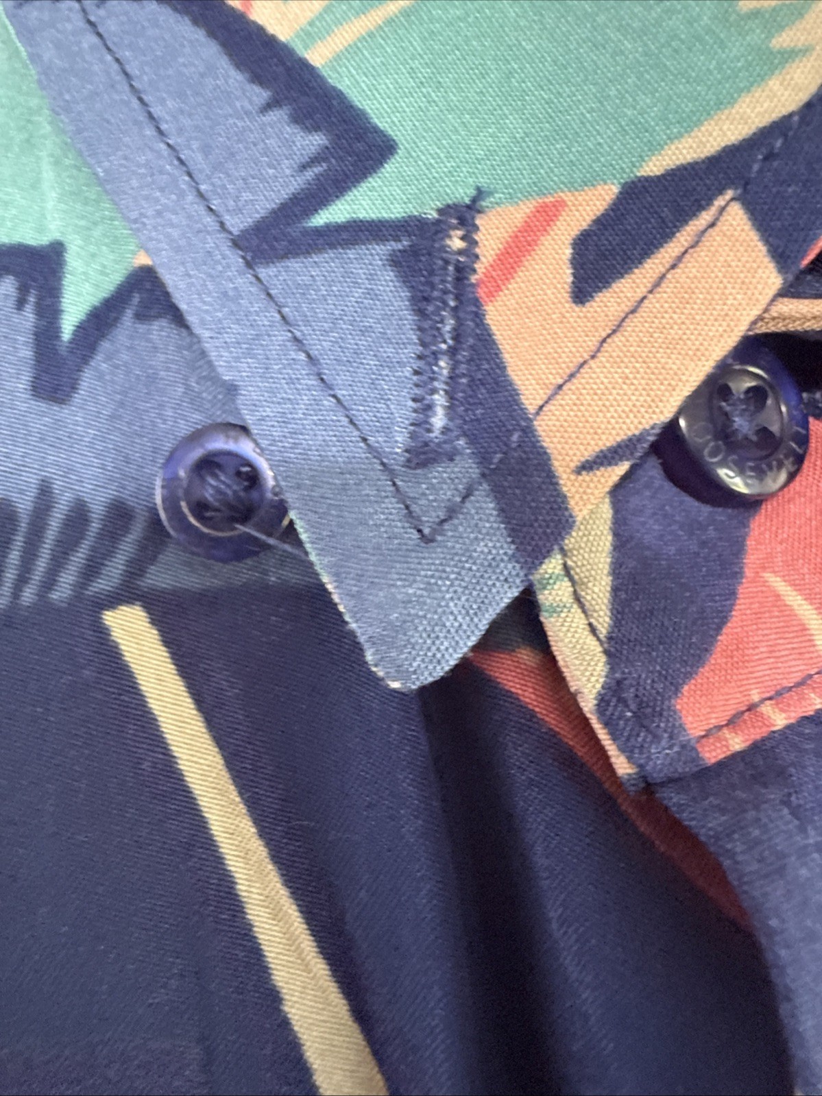 RSVLTS Paste l Palms 100% Bamboo Shirt Men Size XXL Blue Floral Button Up Pocket