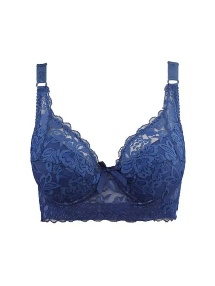 Lace Bra Women Full Cup Adjustable Thin Plus Size Soft Large B C D Cups