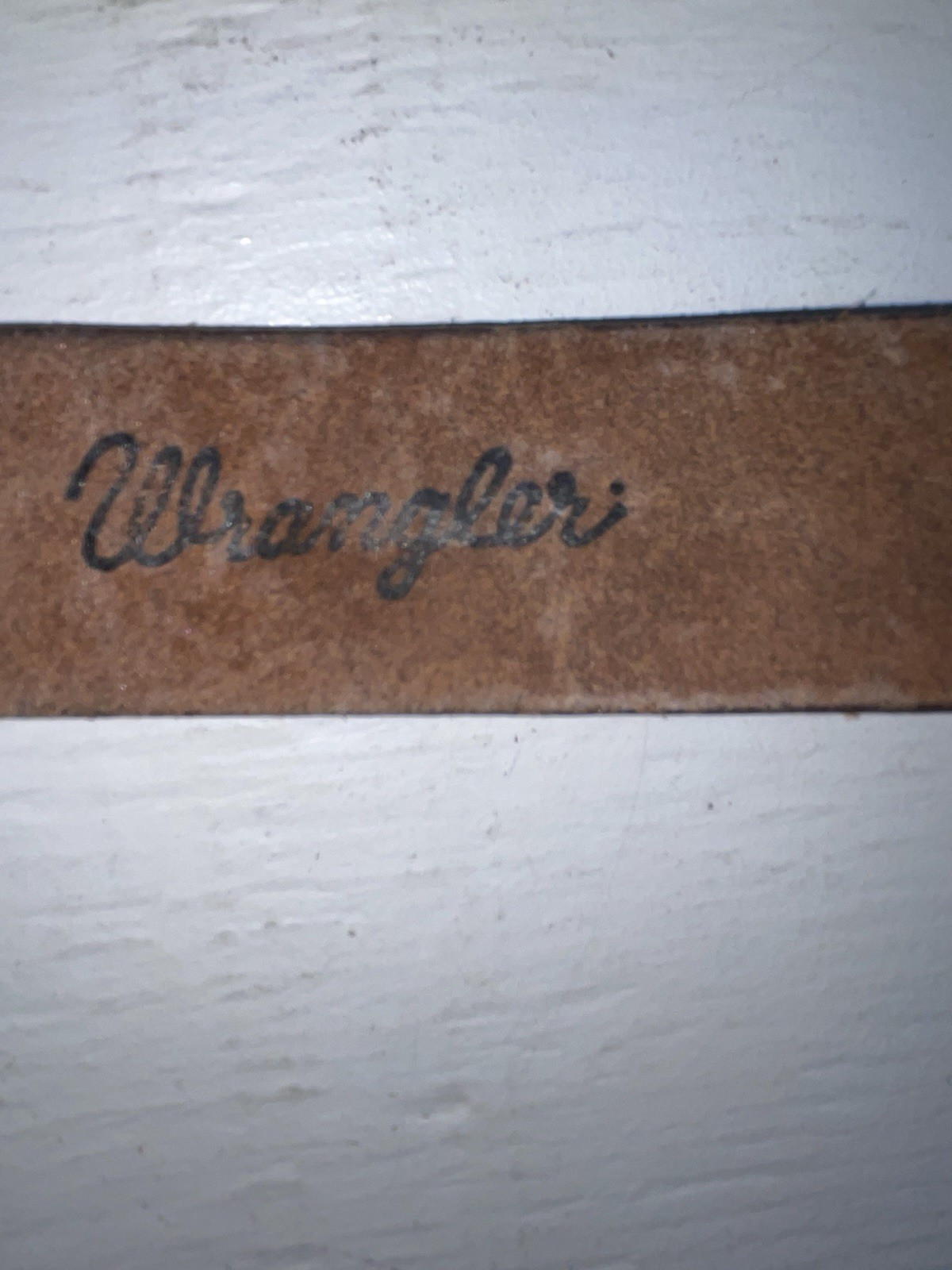 New Brown Genuine Leather Wrangler Tooled 24” Belt #5441 NN-16
