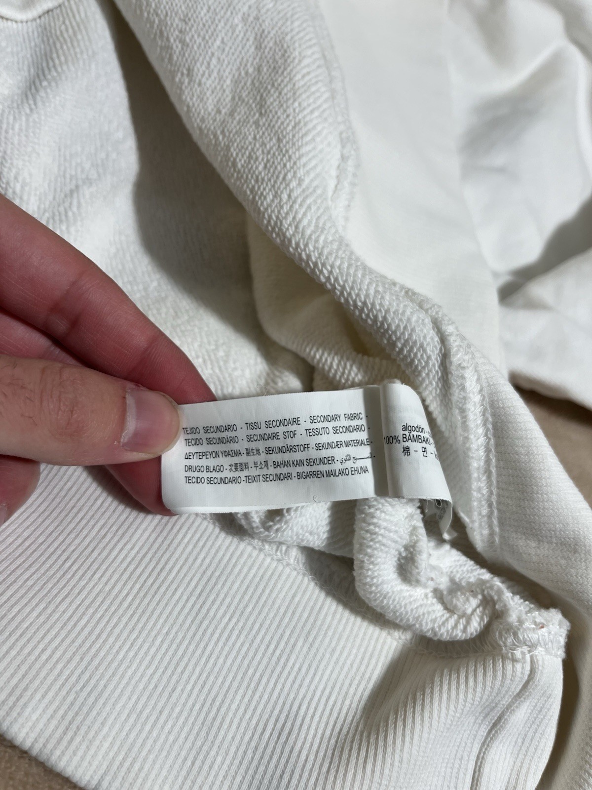 Zara Hoodie White 13-14 Cm 164 Sweatshirt Long Sleeve 100% Cotton Knit VGC